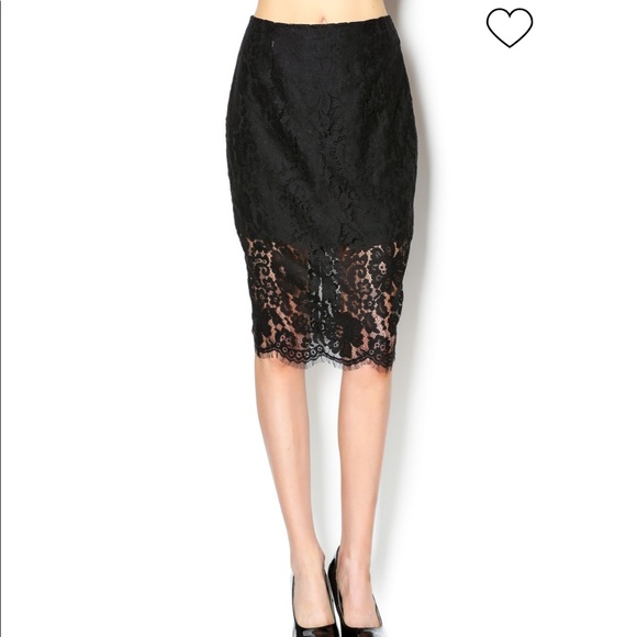Black lace skirt (Size S) - Picture 1 of 9